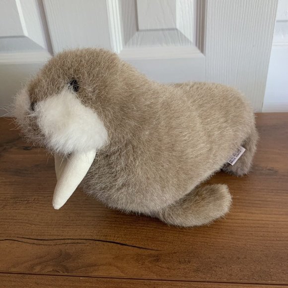 Vintage Gund 1986 Walrus Plush Stuffed Animal Toy 11" Brown Schmedley - Picture 4 of 8